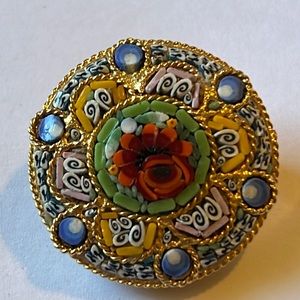 Italy antique Micro Mosaic brooch